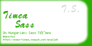 timea sass business card